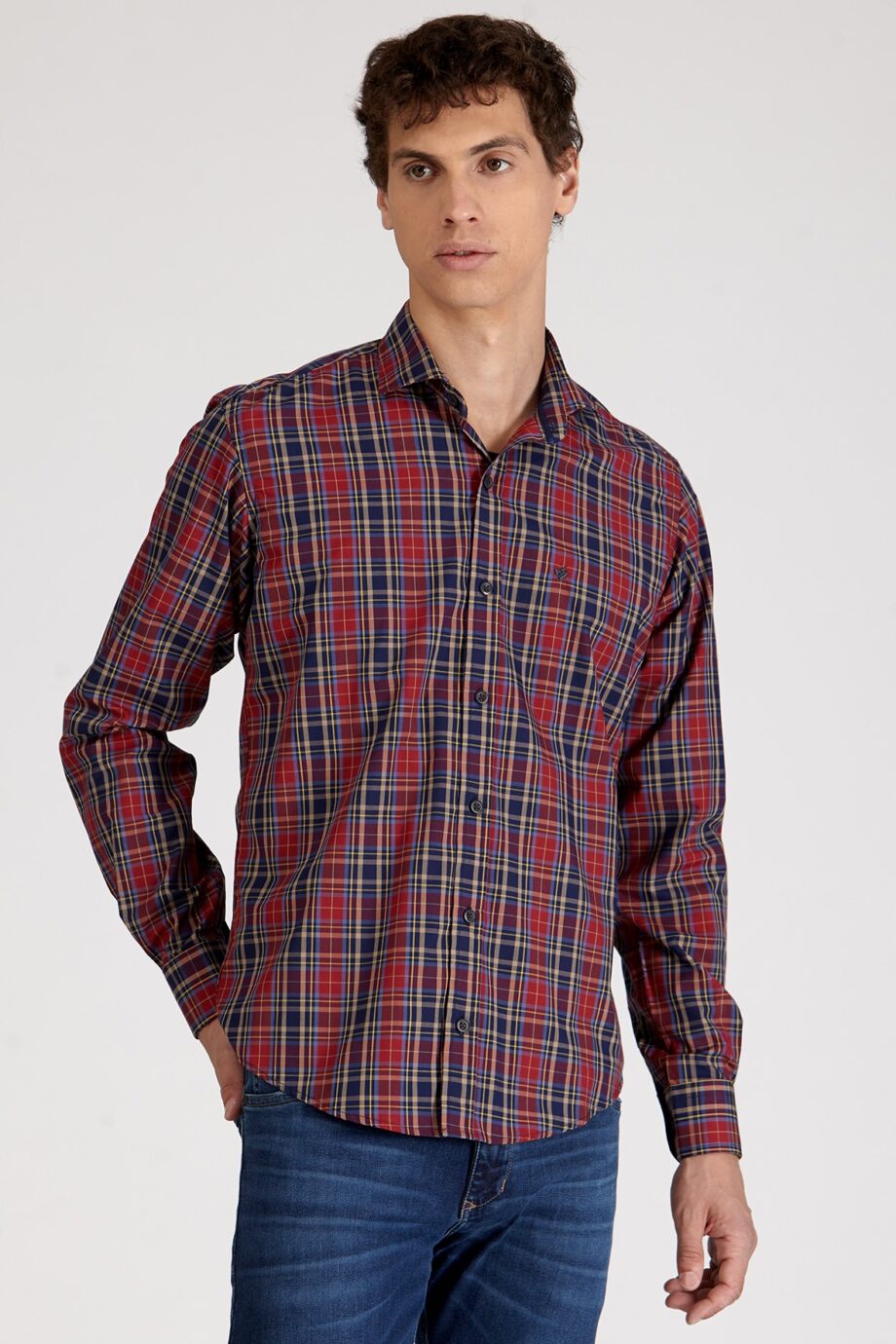 Camisa slim fit a cuadros