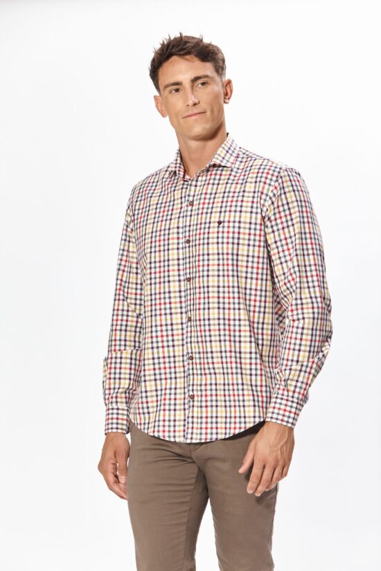 Camisa slim fit a cuadros
