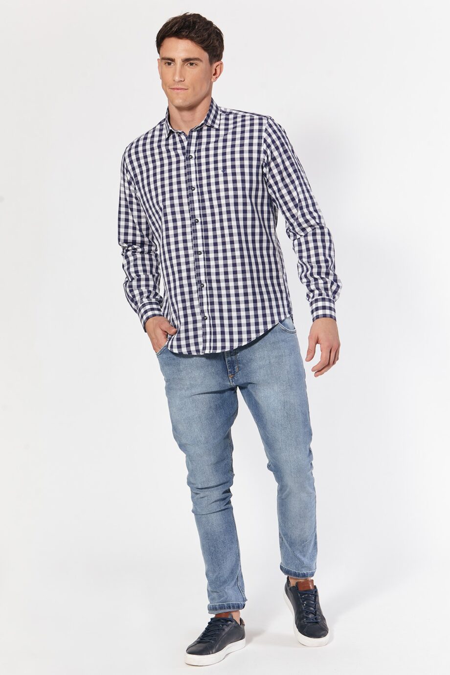 Camisa slim fit a cuadros