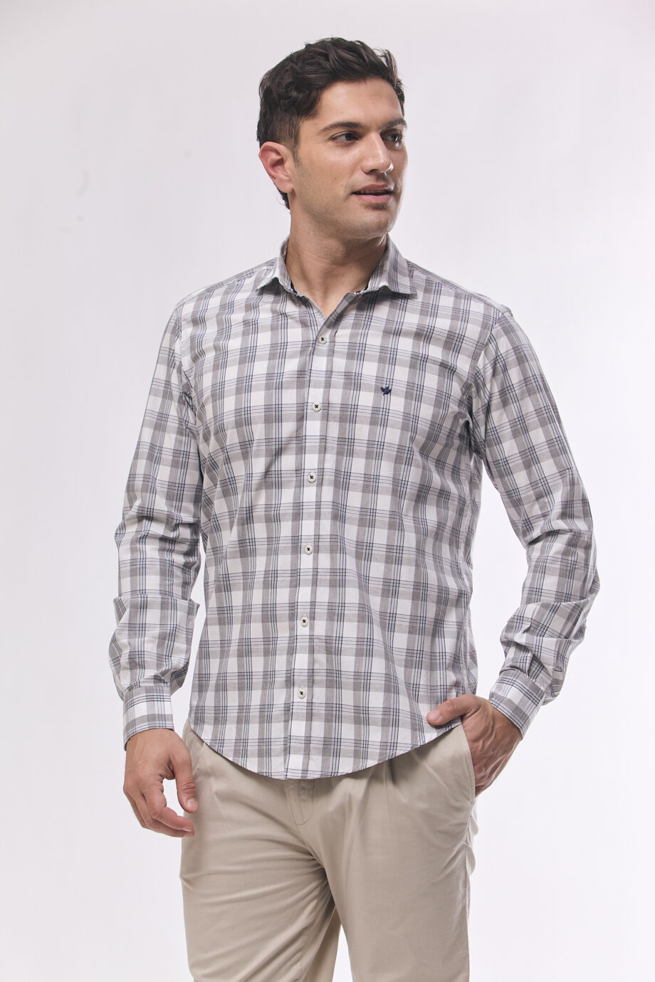 Camisa slim fit a cuadros