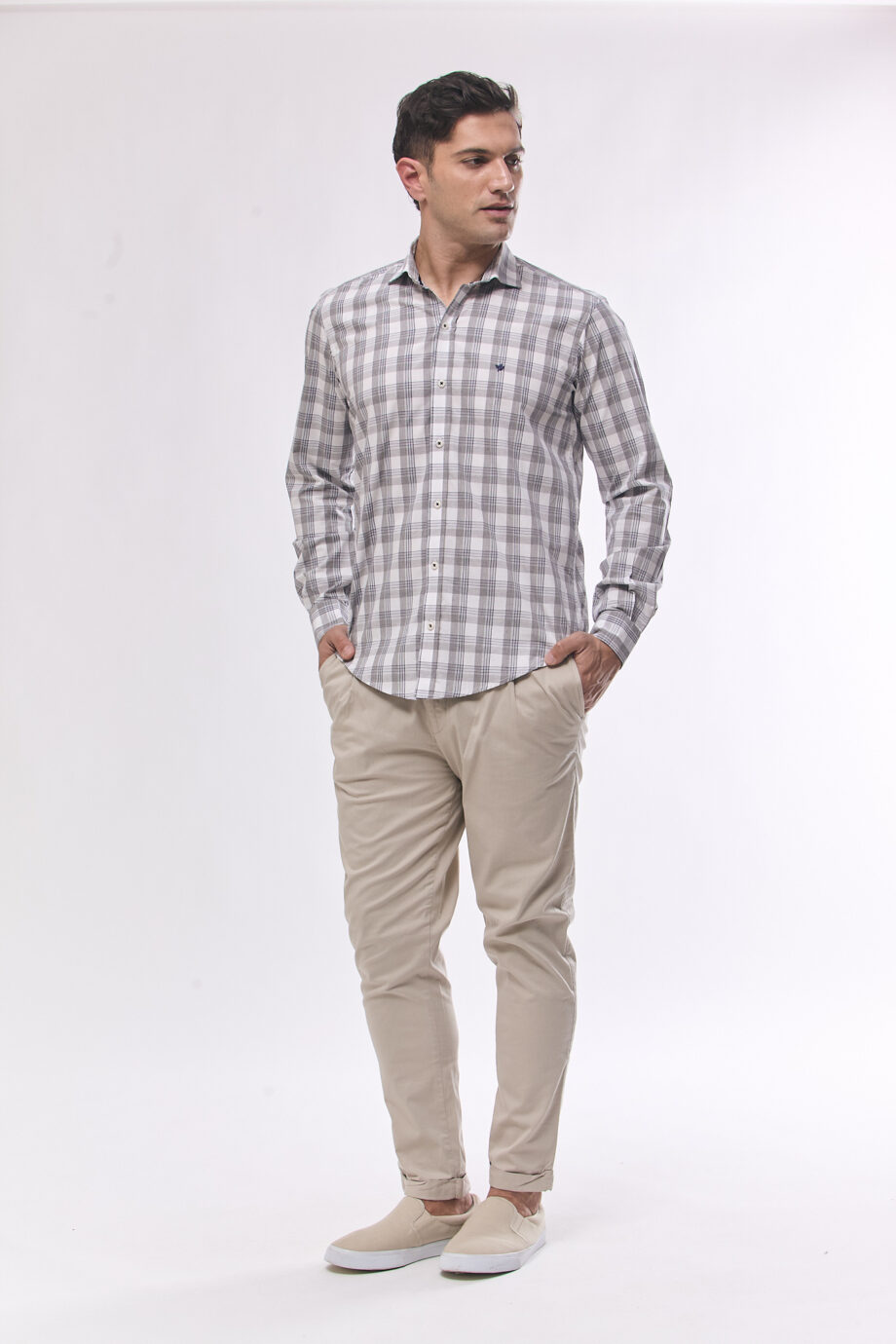 Camisa slim fit a cuadros