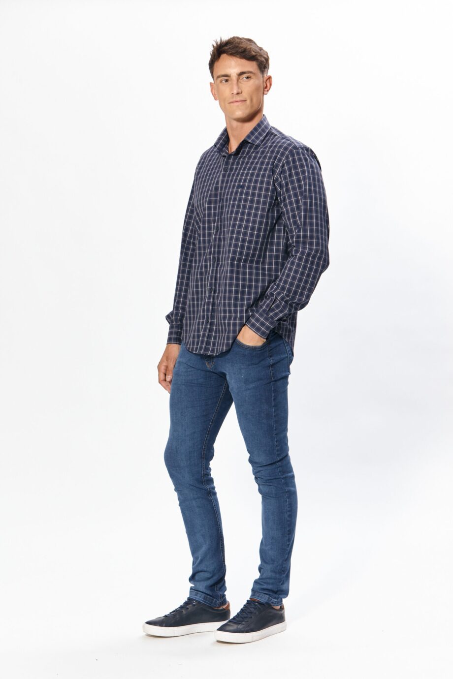 Camisa slim fit a cuadros