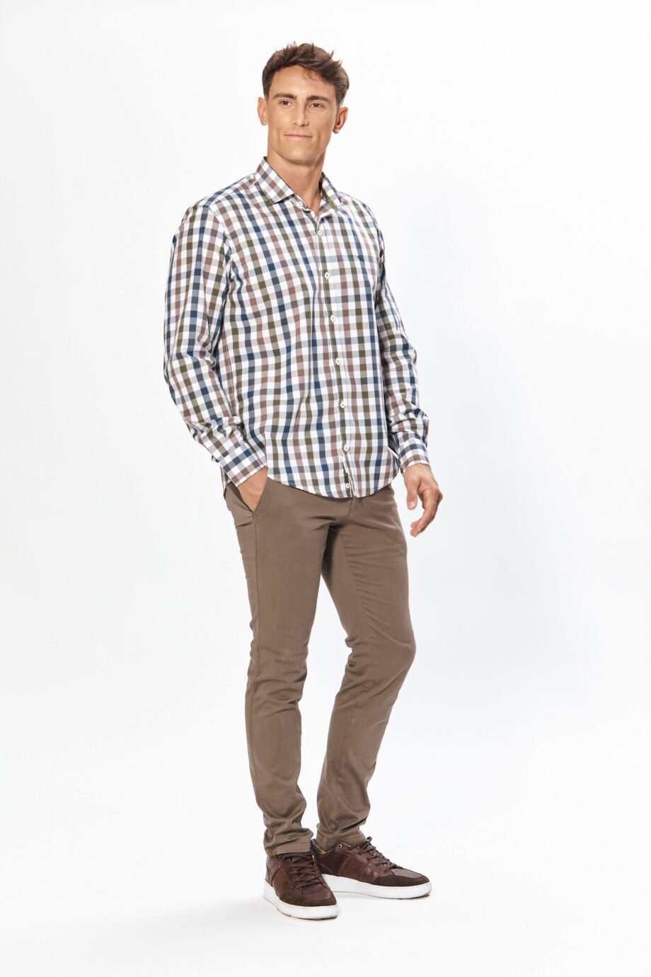 Camisa slim fit a cuadros