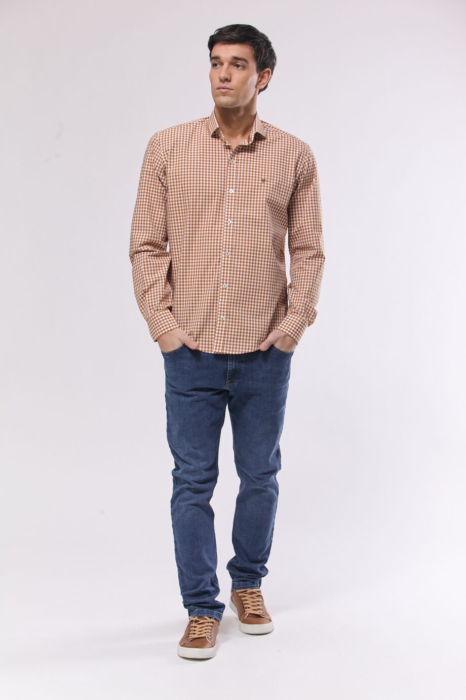 Camisa slim fit a cuadros