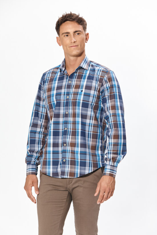 Camisa slim fit a cuadros