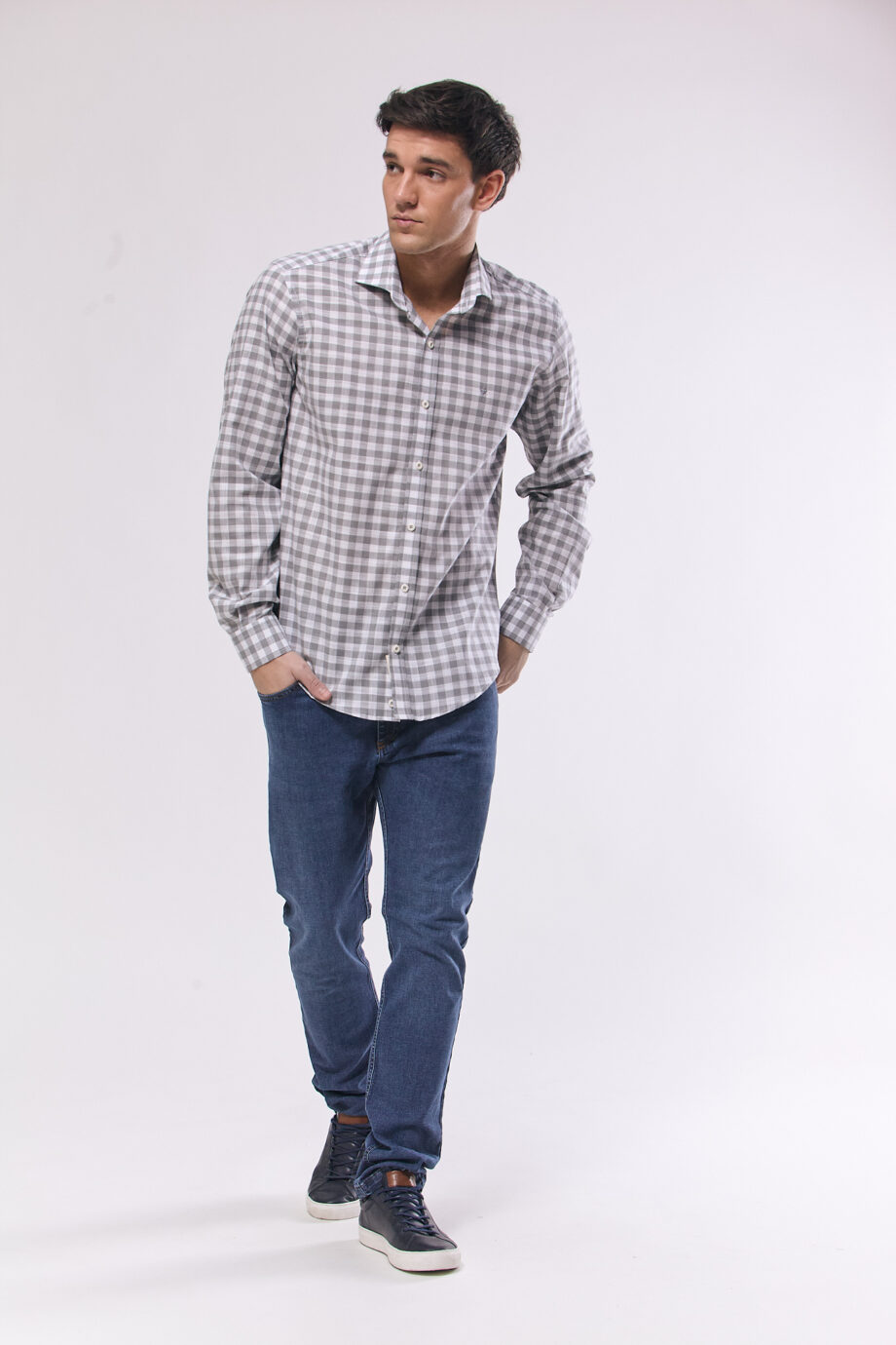 Camisa slim fit a cuadros