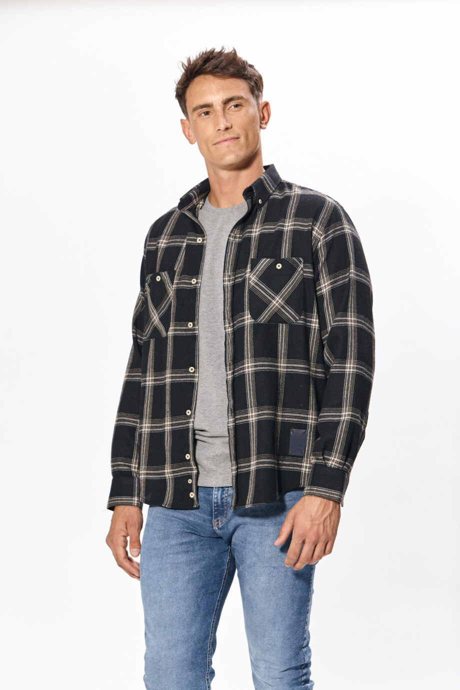 Camisa relaxed fit a cuadros