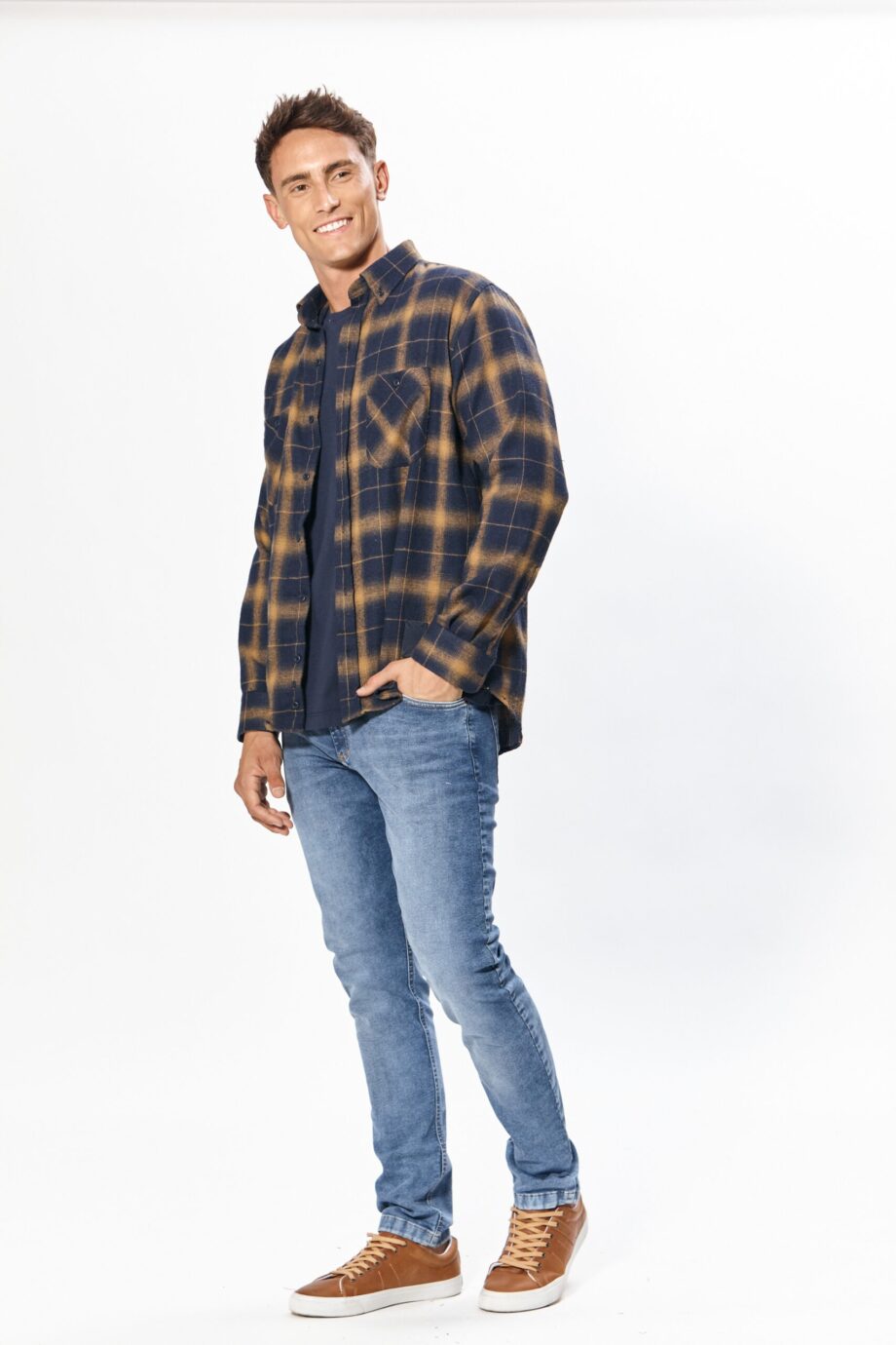 Camisa relaxed fit a cuadros
