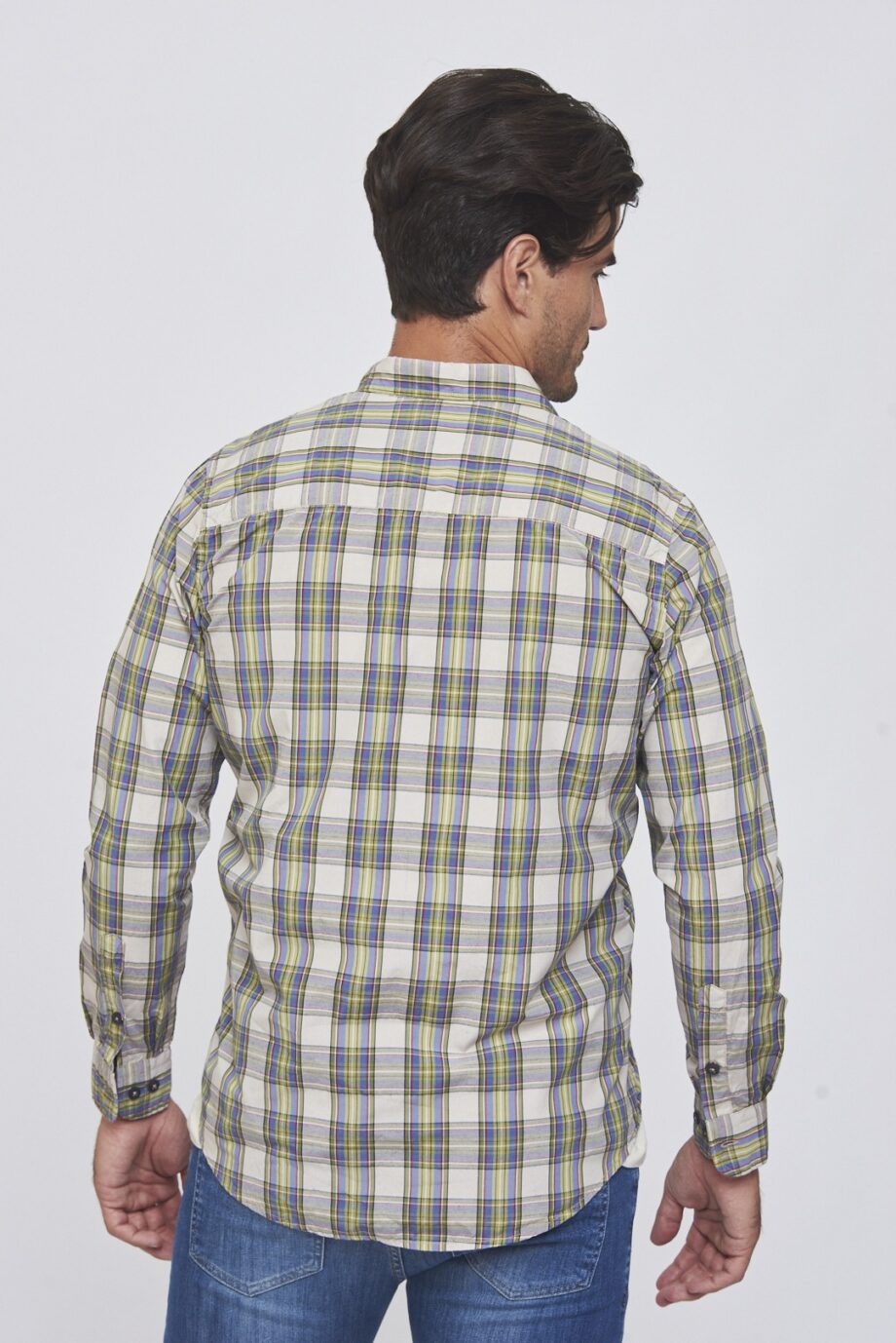 Camisa slim plus fit a cuadros