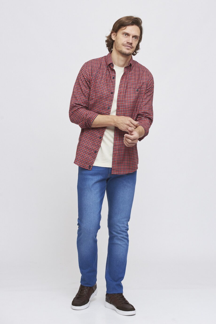 Camisa relaxed fit a cuadros