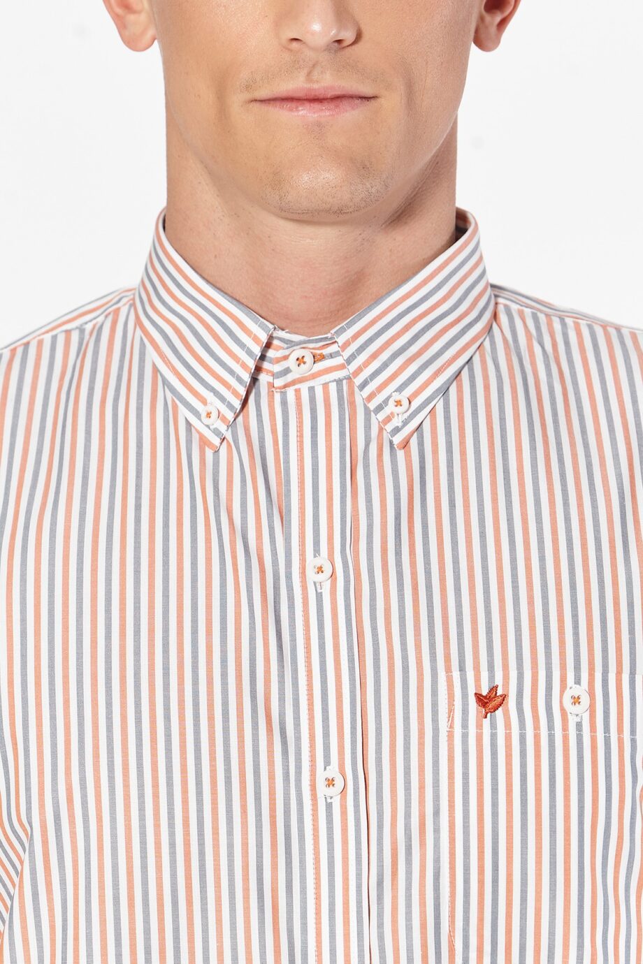 Camisa relaxed fit a rayas