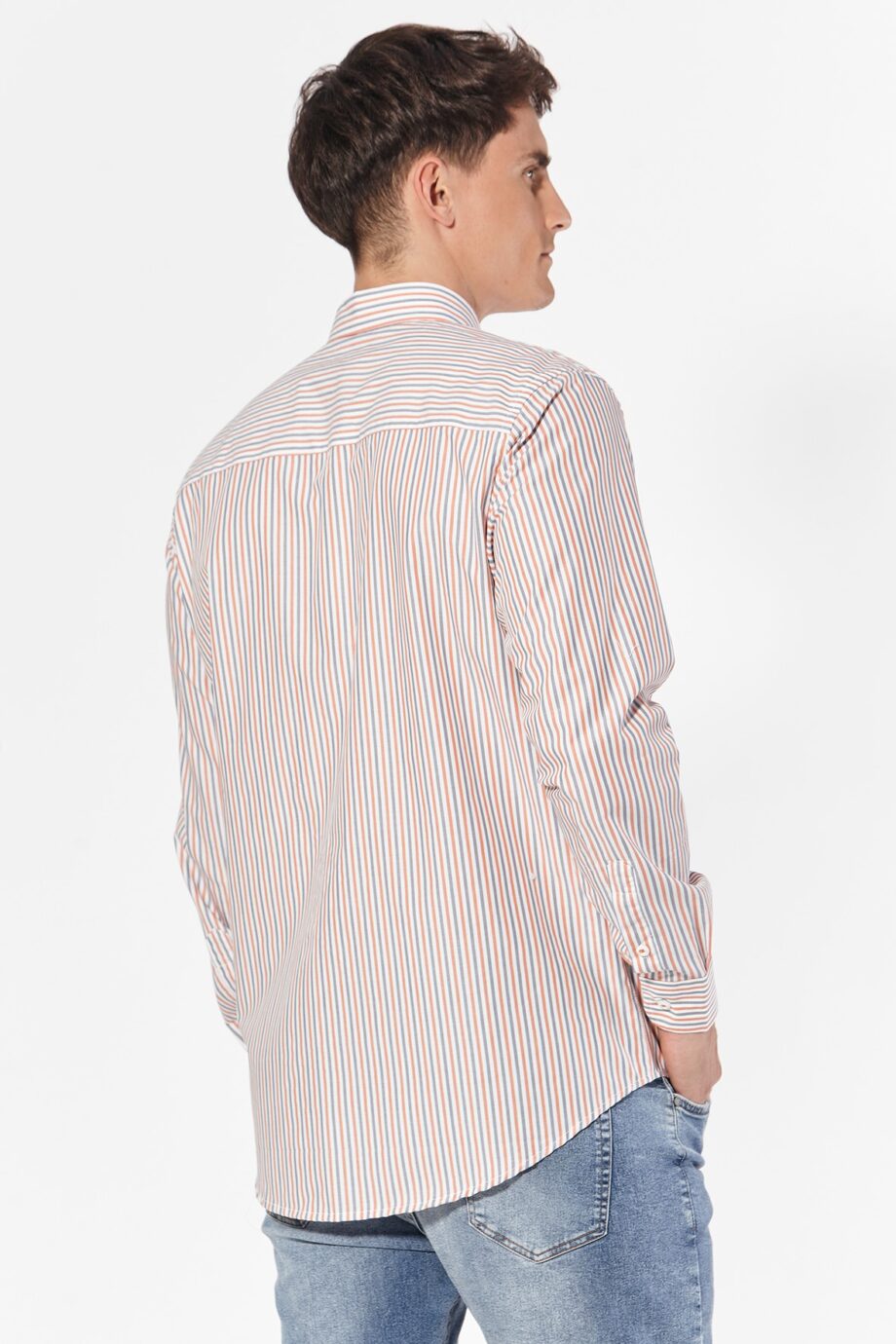 Camisa relaxed fit a rayas
