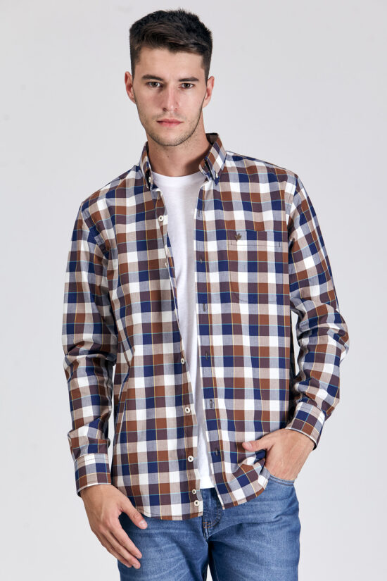 Camisa relaxed fit a cuadros