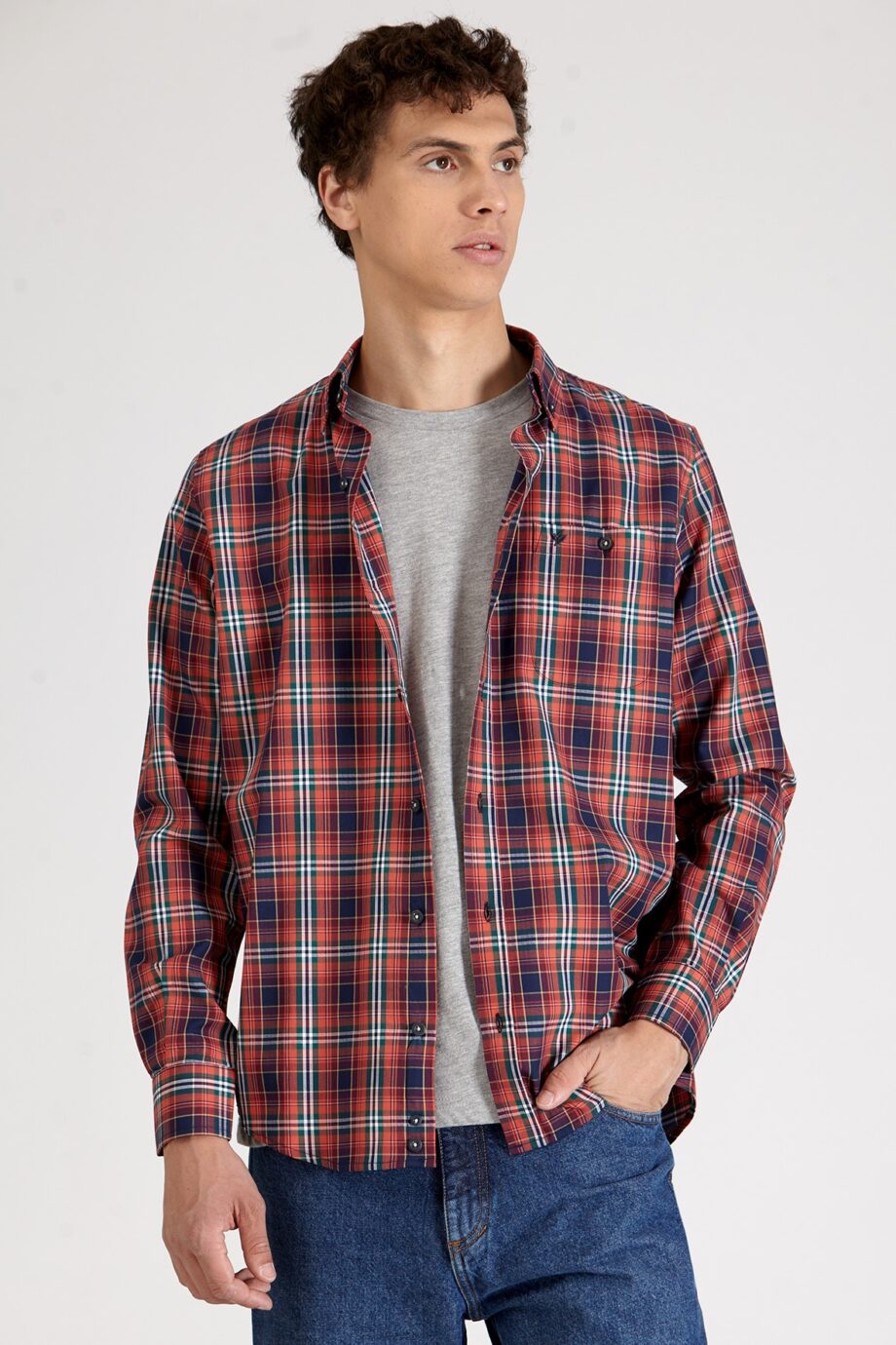 Camisa relaxed fit a cuadros