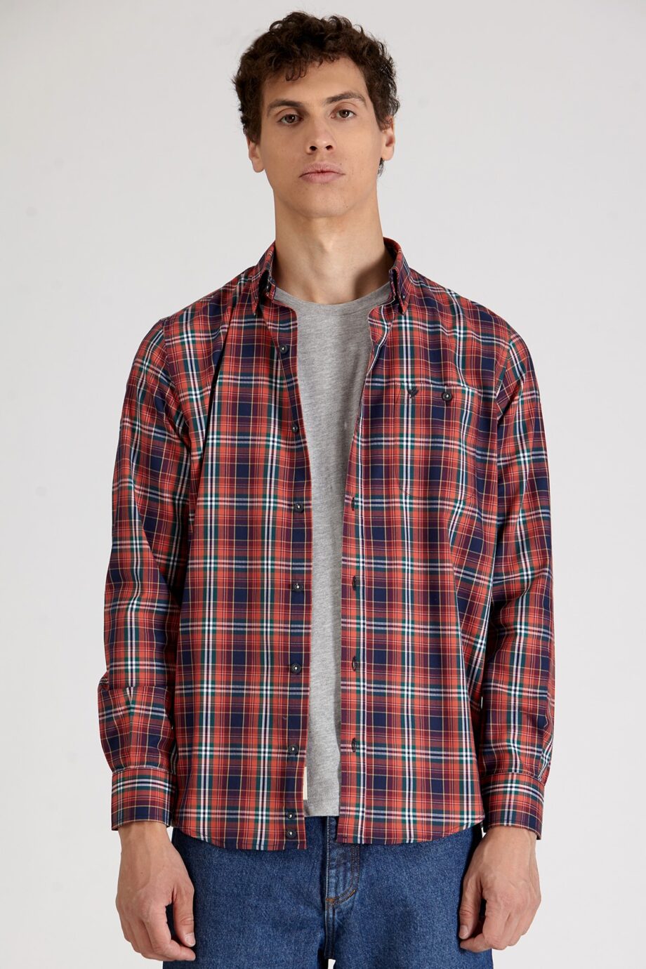 Camisa relaxed fit a cuadros