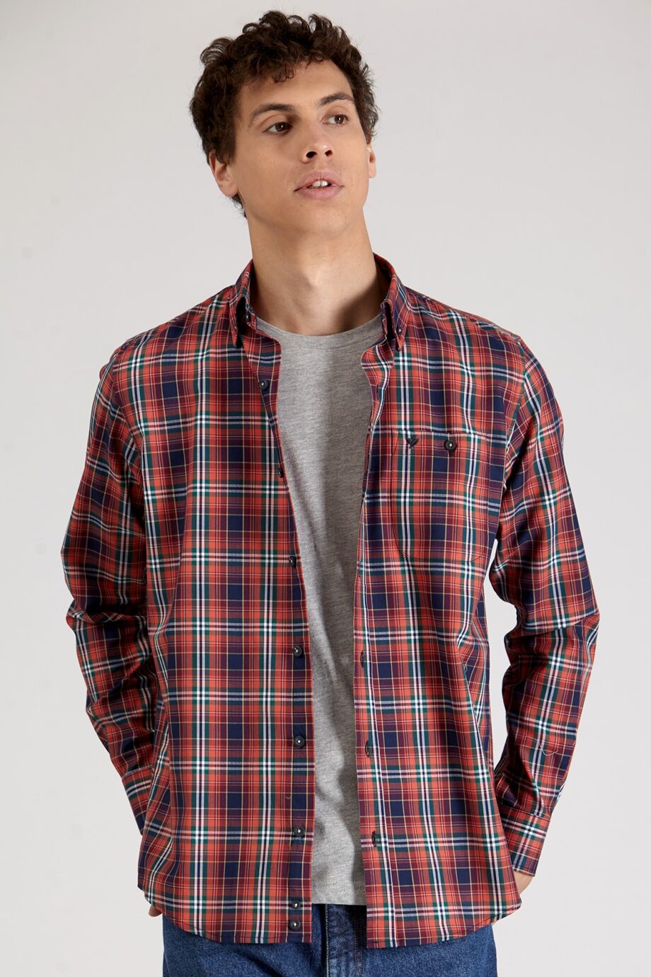 Camisa relaxed fit a cuadros