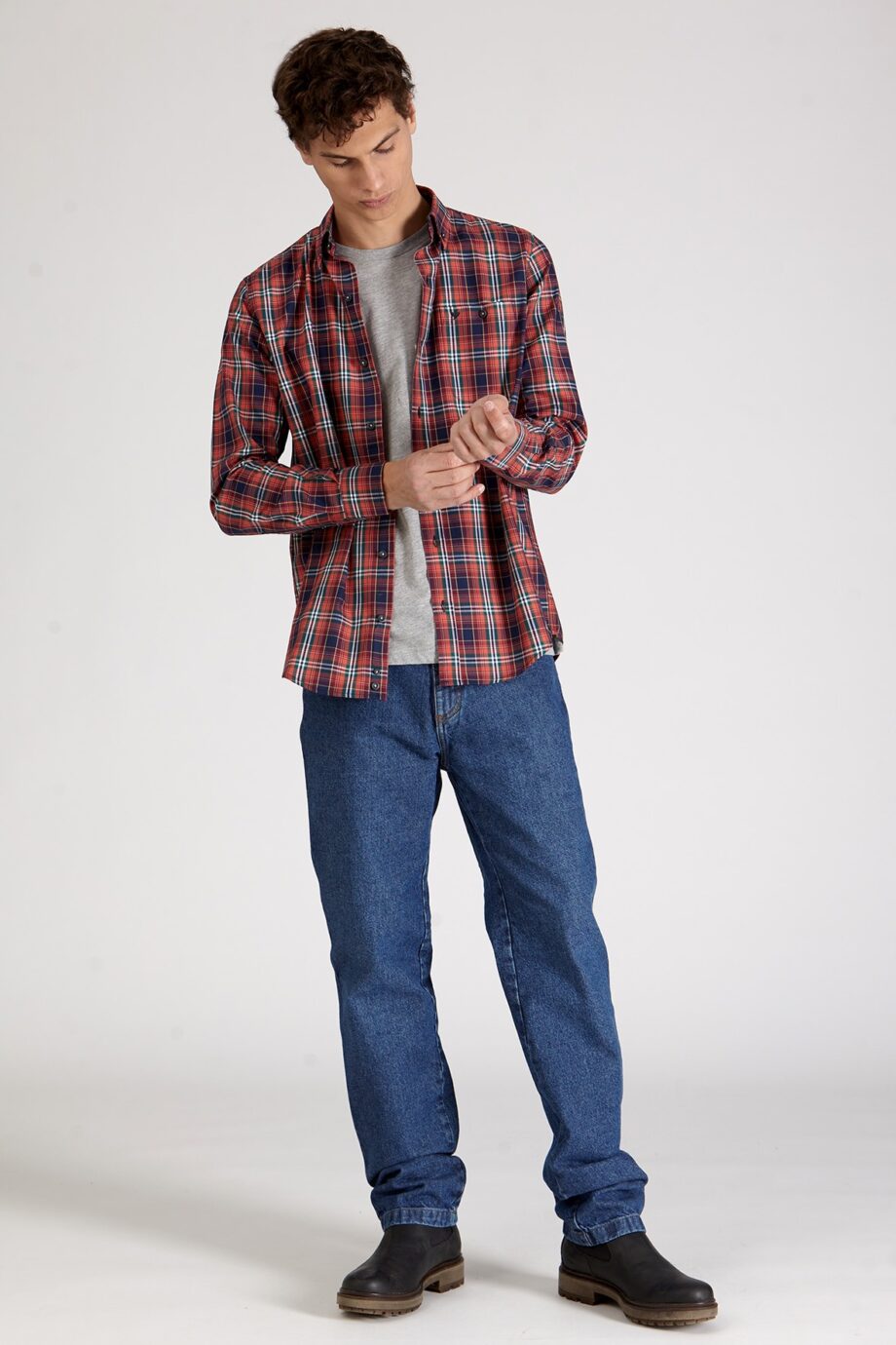 Camisa relaxed fit a cuadros