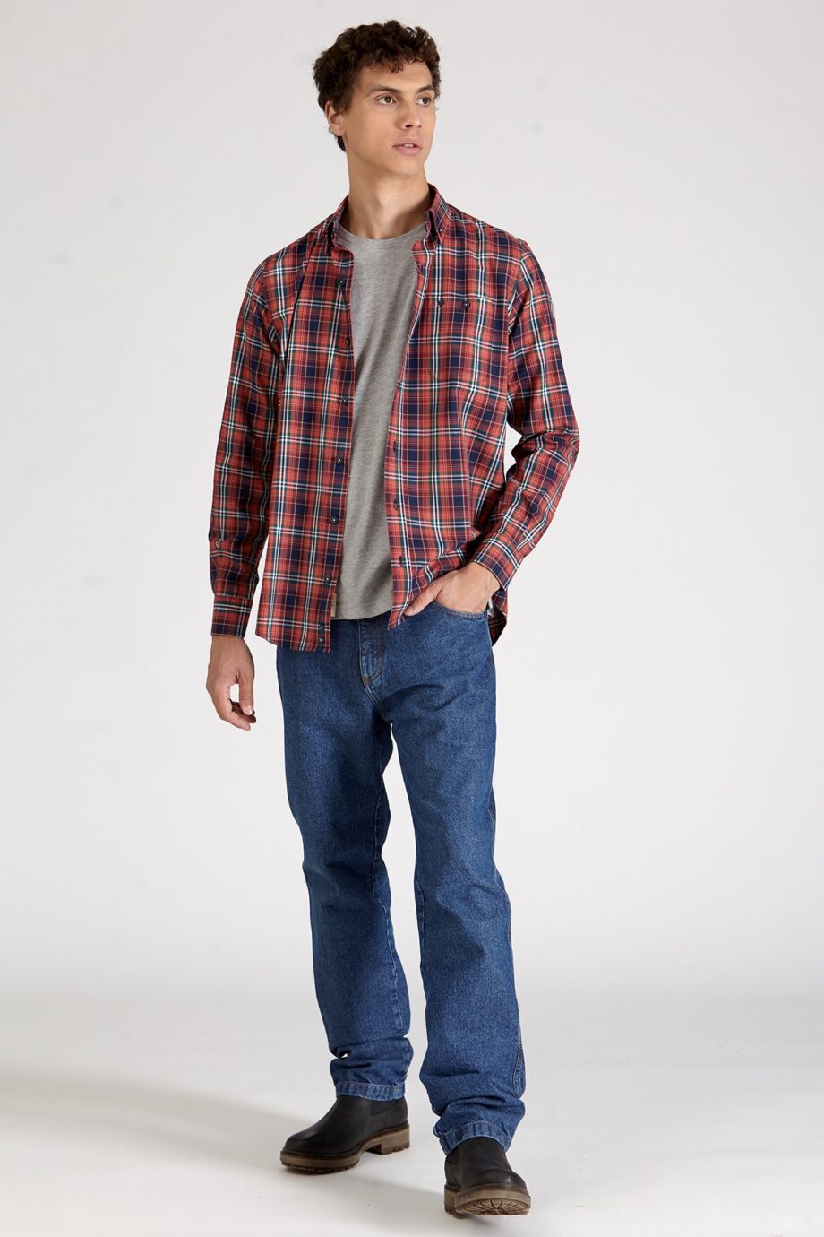 Camisa relaxed fit a cuadros