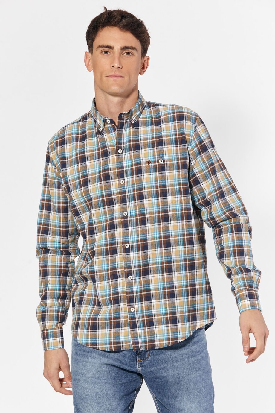 Camisa relaxed fit a cuadros