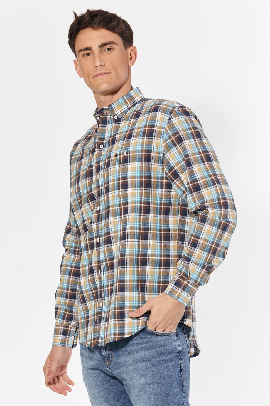 Camisa relaxed fit a cuadros