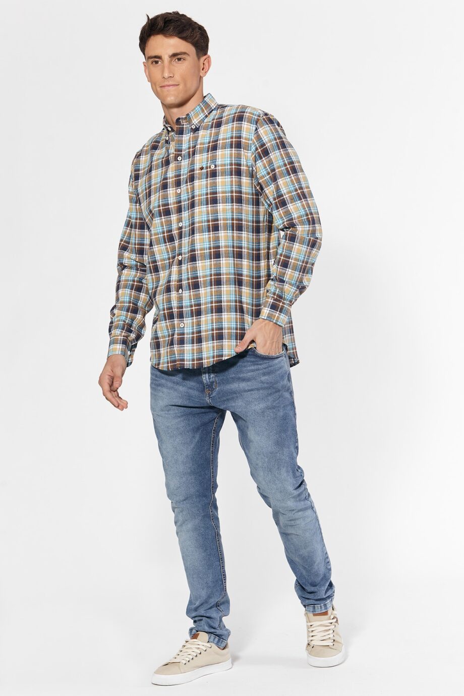 Camisa relaxed fit a cuadros