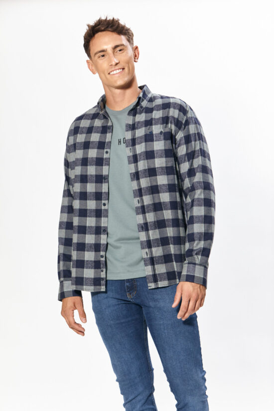 Camisa relaxed fit a cuadros