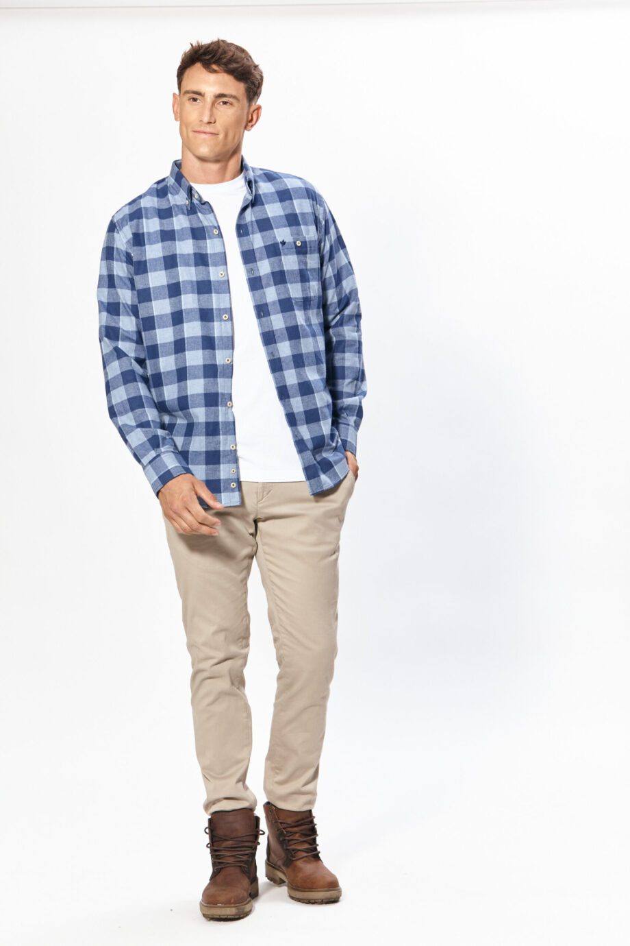 Camisa relaxed fit a cuadros