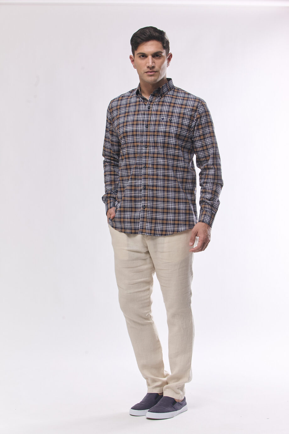 Camisa relaxed fit a cuadros