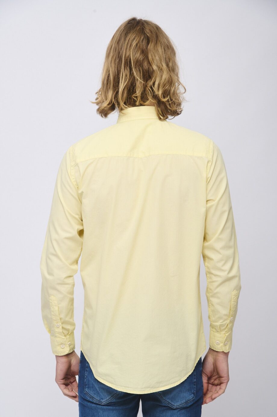 Camisa relaxed fit de poplin teñido