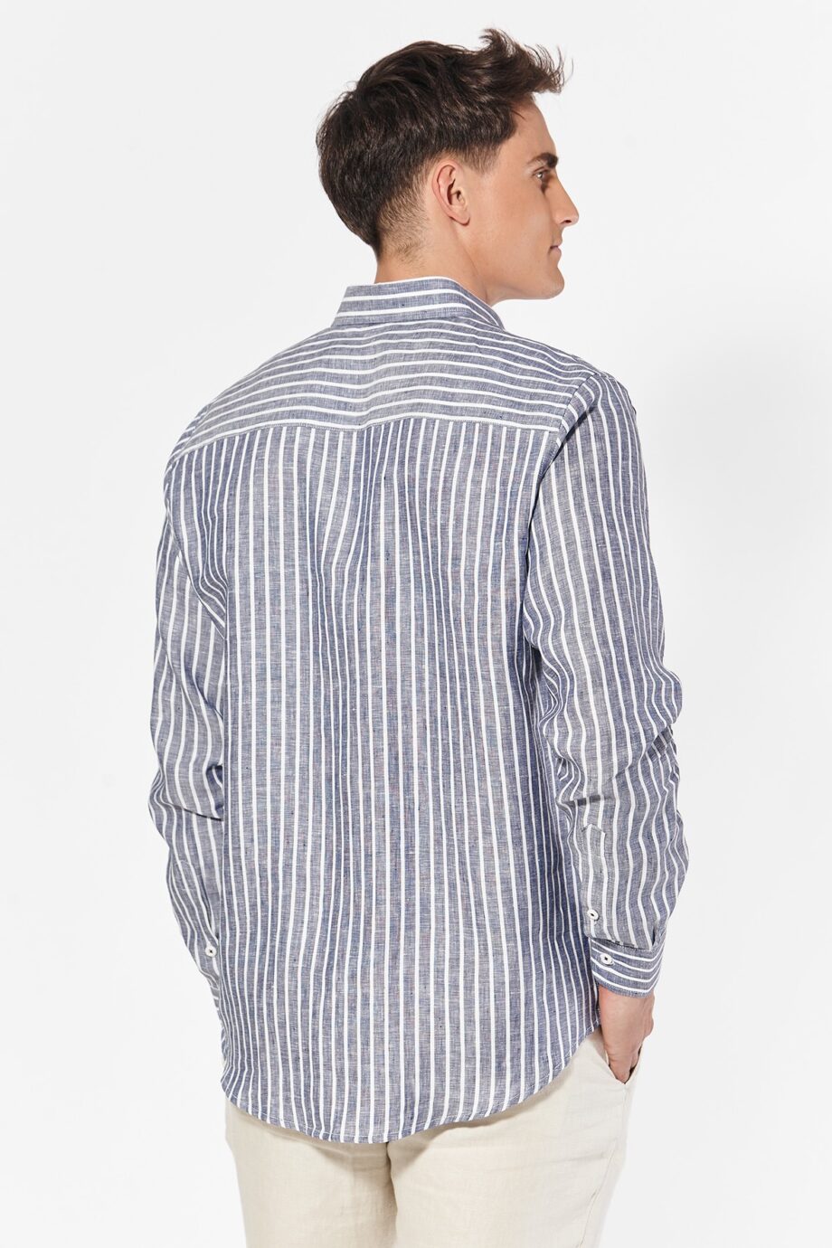Camisa relaxed fit a rayas