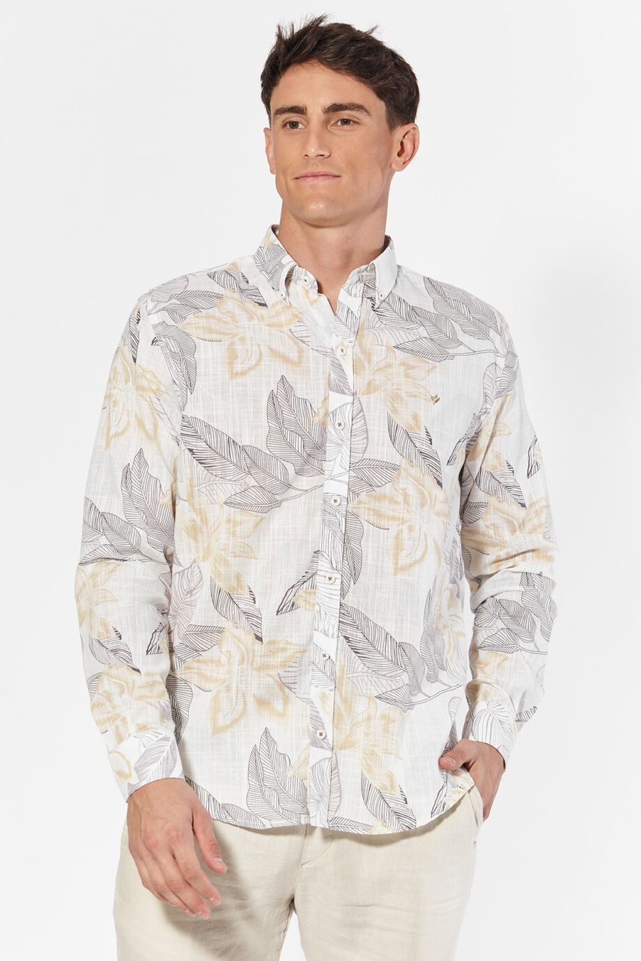 Camisa relaxed fit floreada
