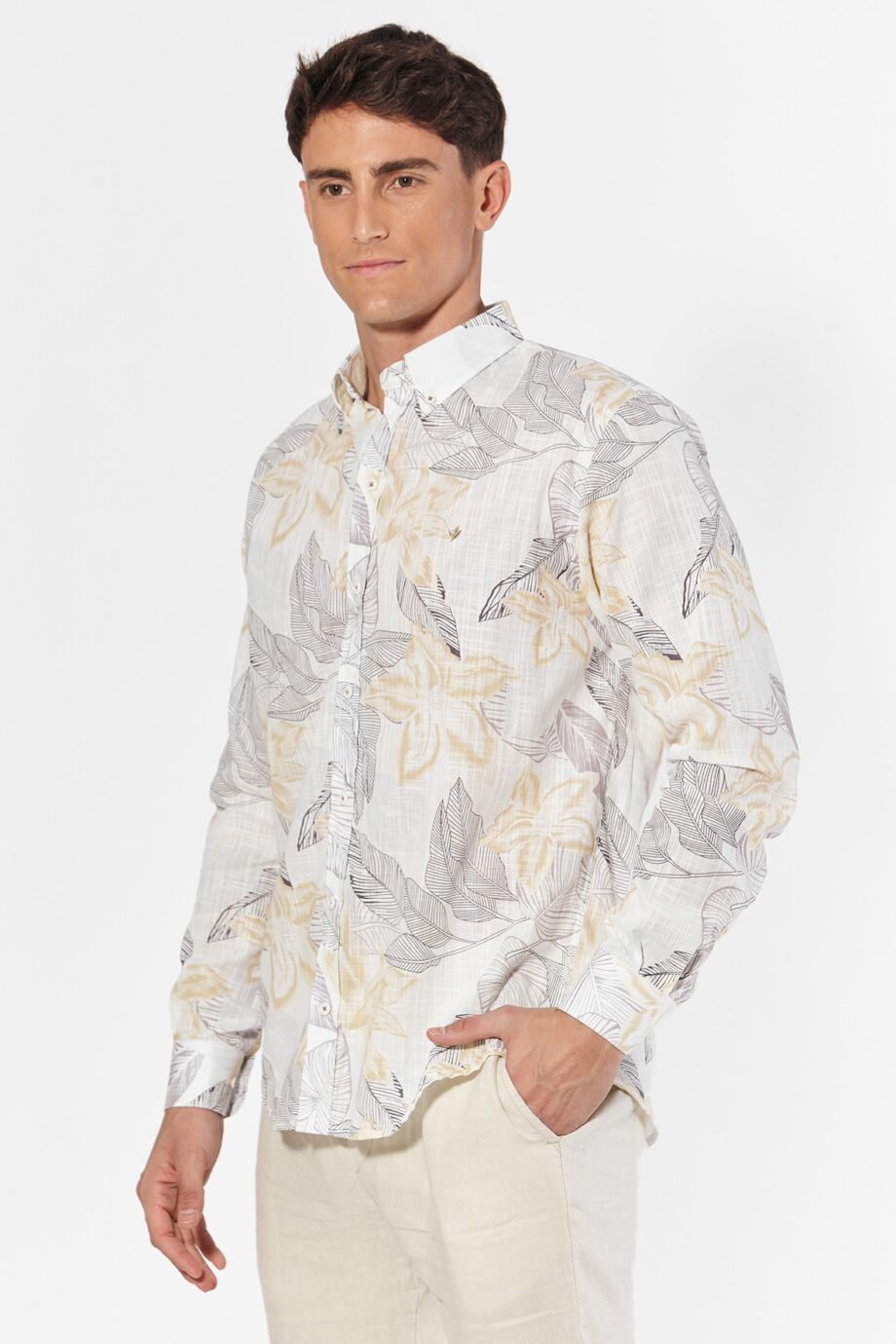 Camisa relaxed fit floreada