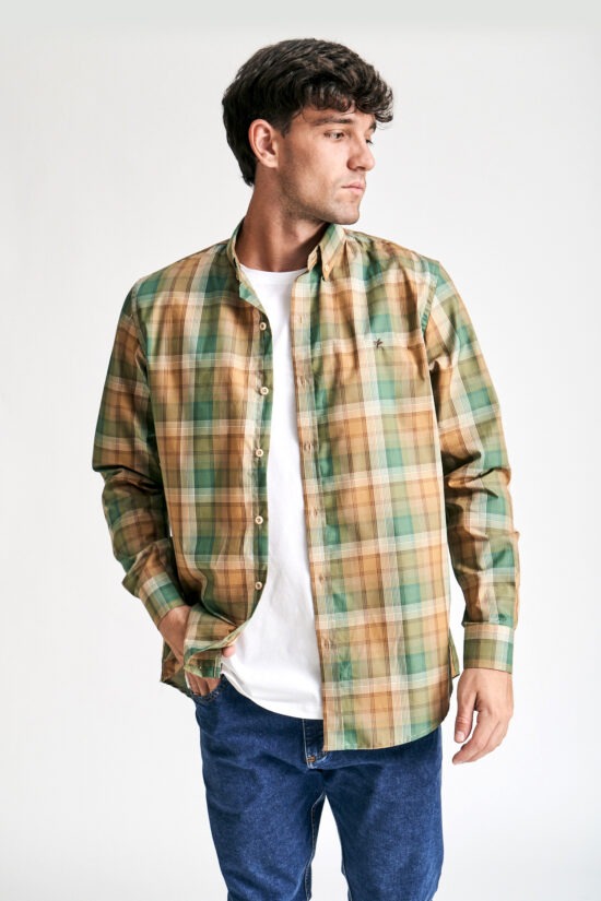 Camisa relaxed fit a cuadros