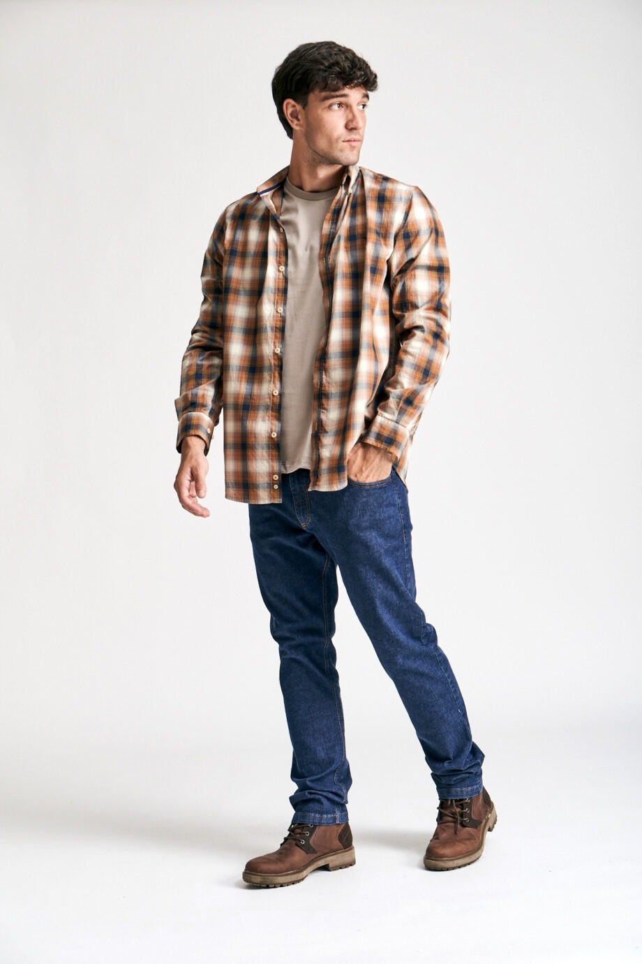 Camisa relaxed fit a cuadros