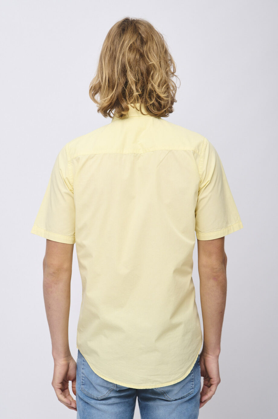 Camisa relaxed fit de poplin teñido