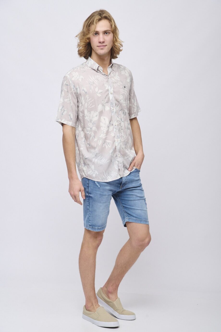 Camisa relaxed fit estampada