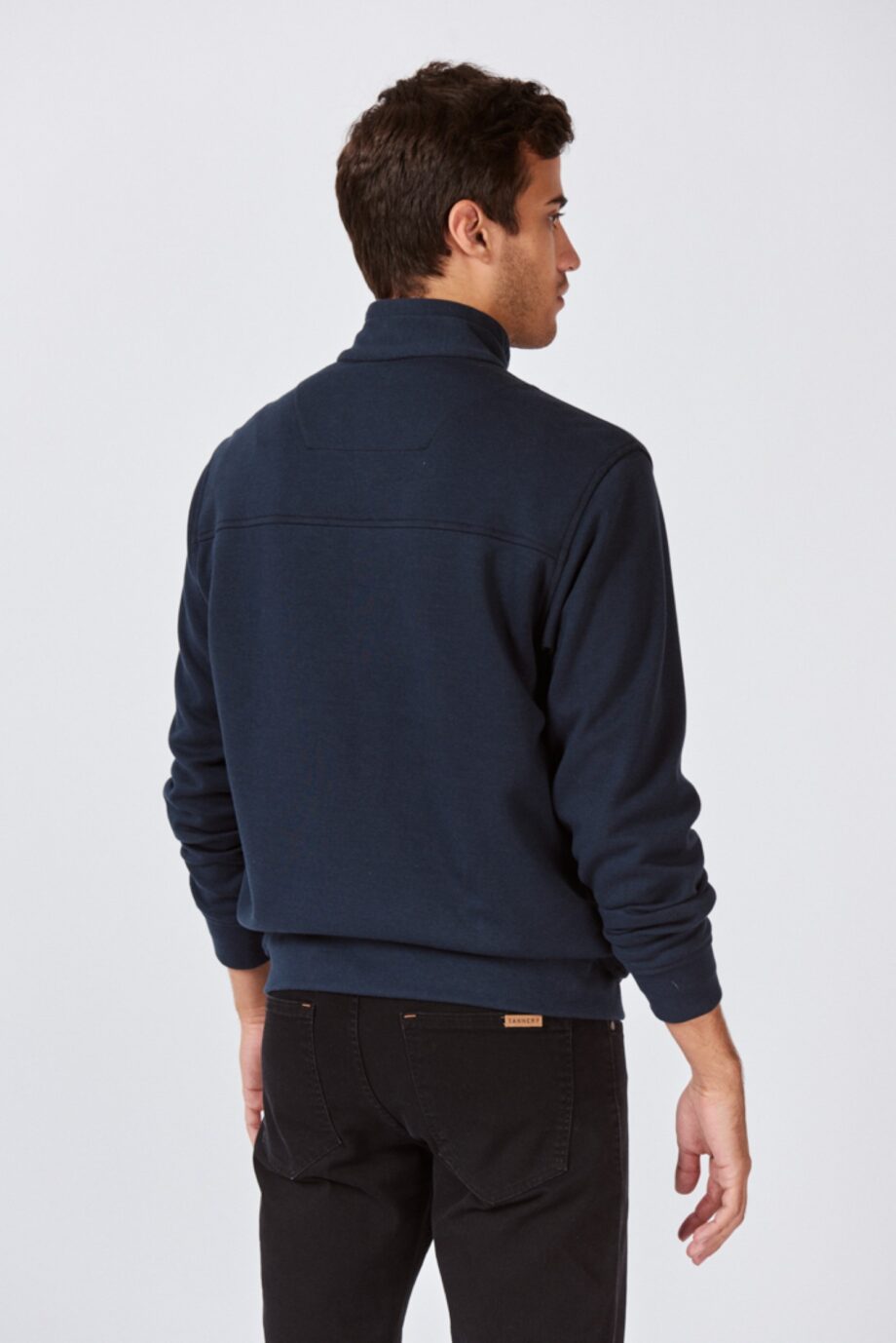 Campera cuello tejido interlock