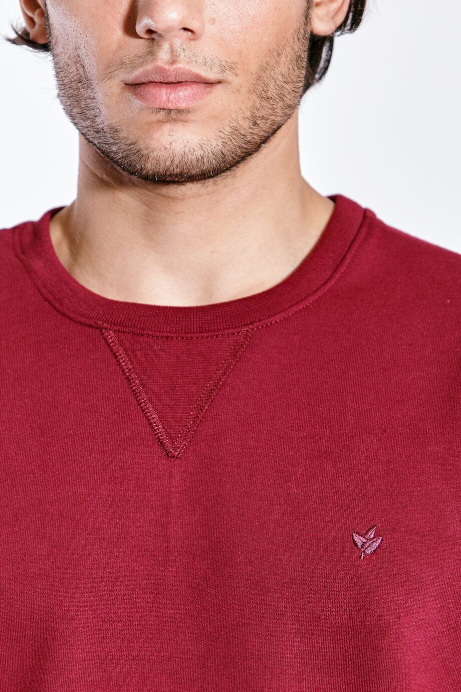 Buzo cuello redondo frisa