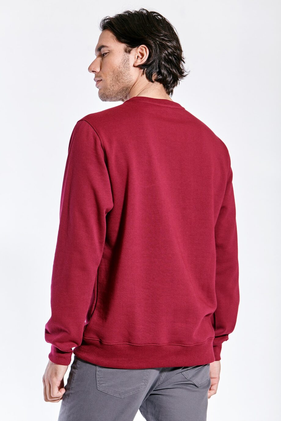Buzo cuello redondo frisa