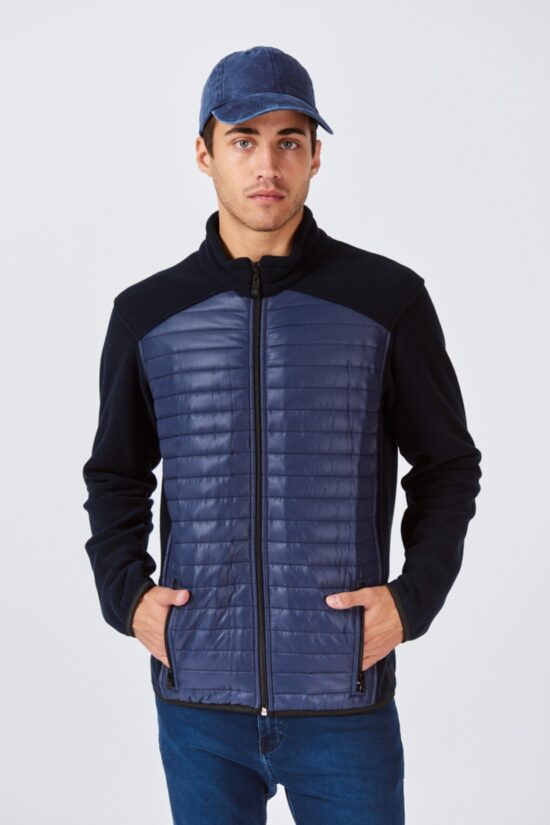 Campera polar con recortes canelon