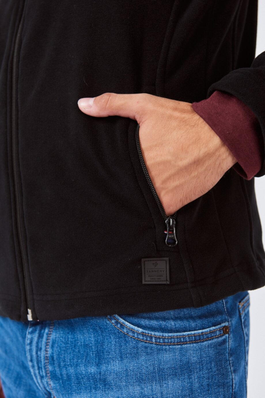 Campera polar con mangas ranglan