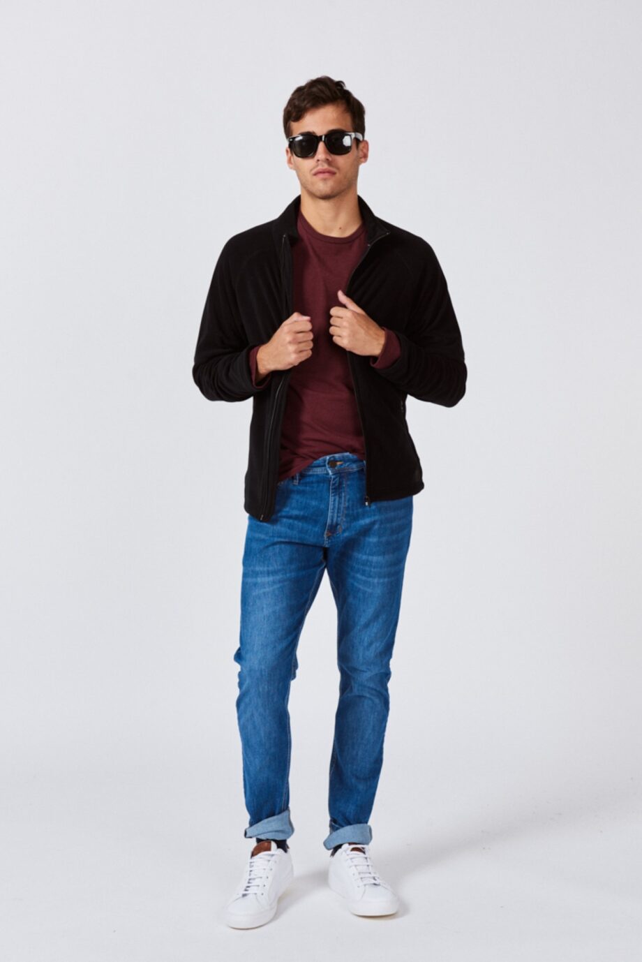 Campera polar con mangas ranglan