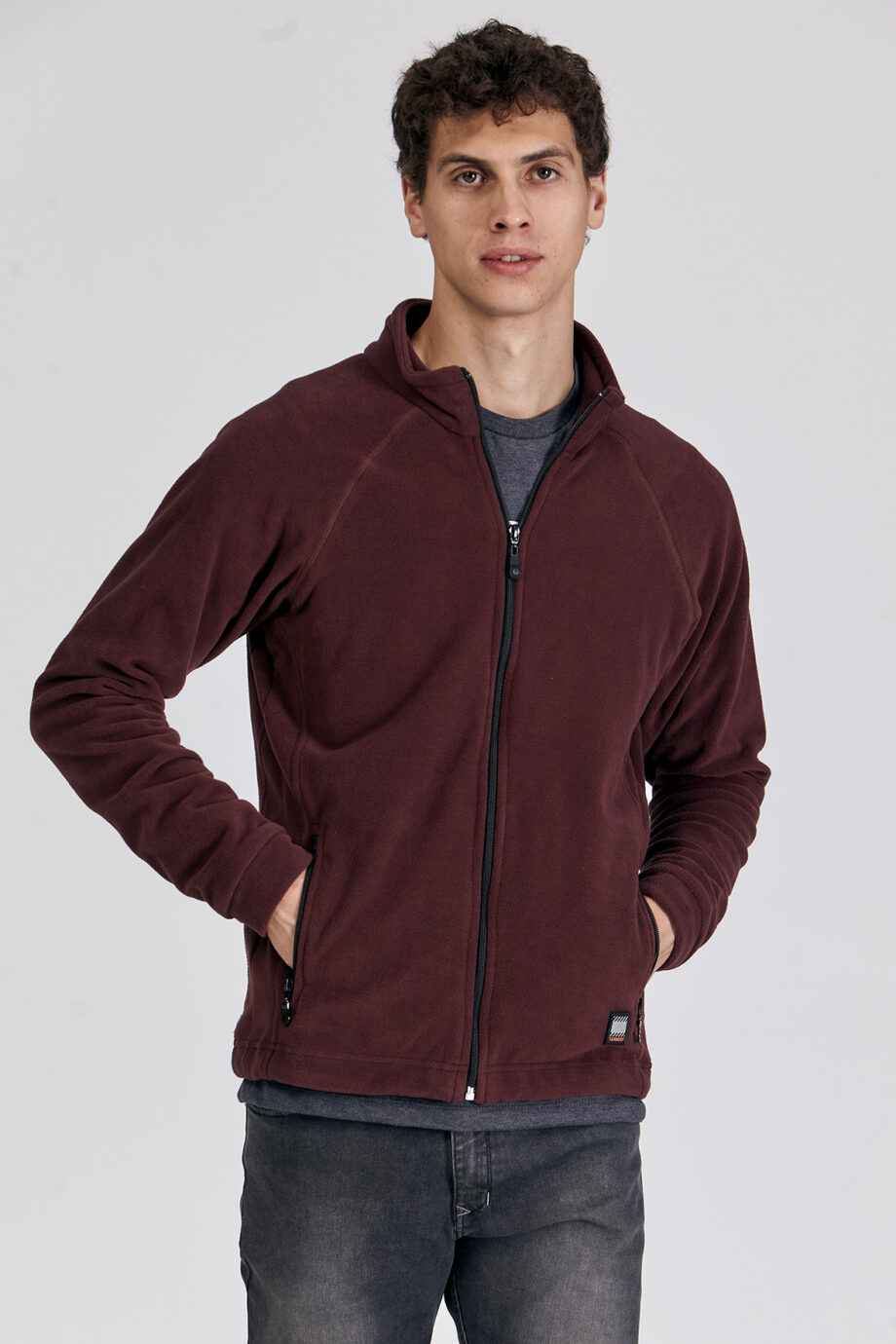 Campera mangas ranglan de micropolar