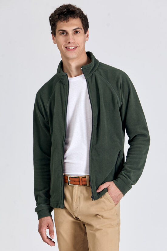 Campera mangas ranglan de micropolar