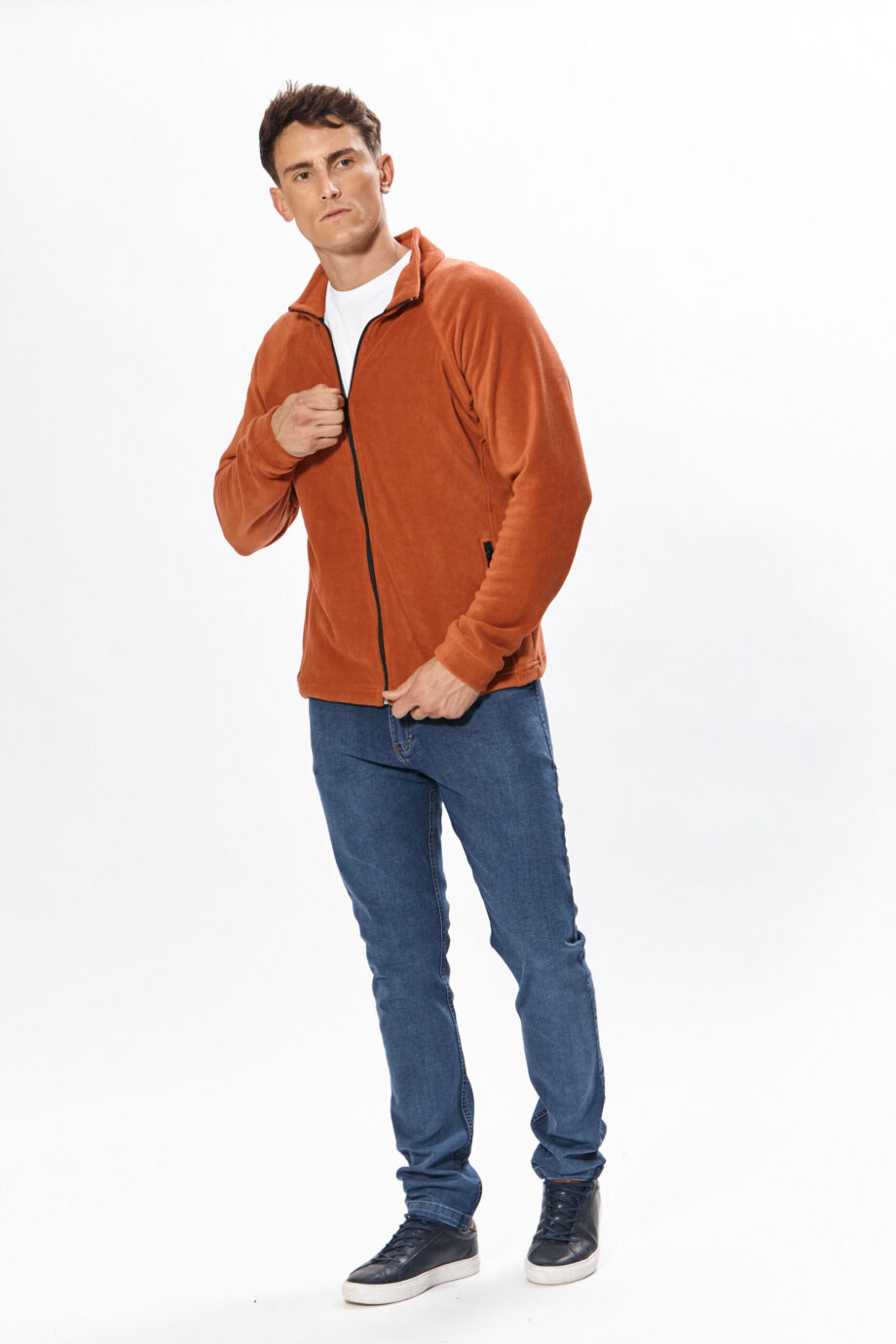 Campera de polar mangas ranglan
