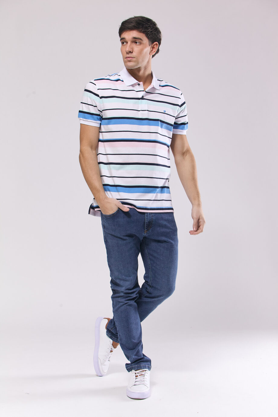 Polo rayada de jersey
