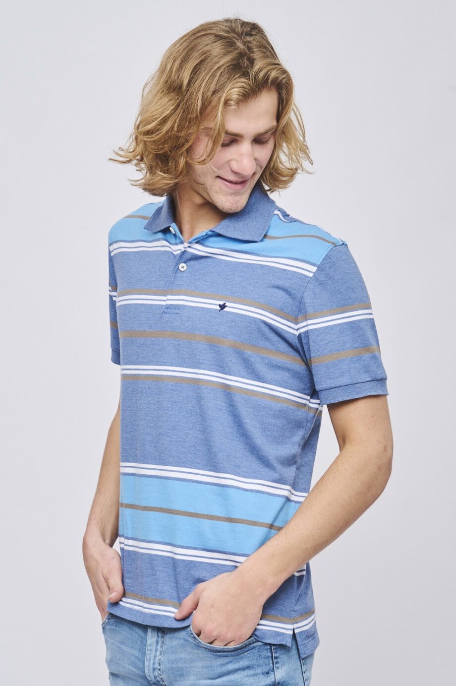 Polo rayada de jersey