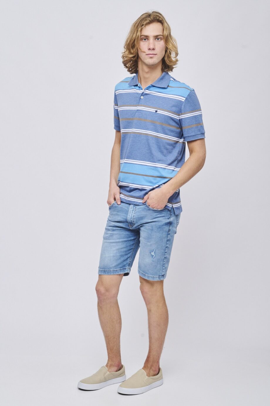 Polo rayada de jersey