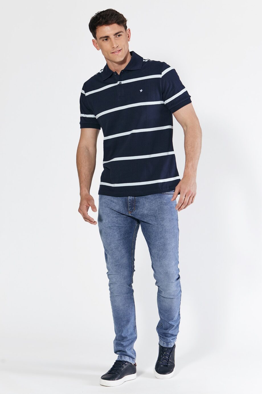 Polo rayada de jersey