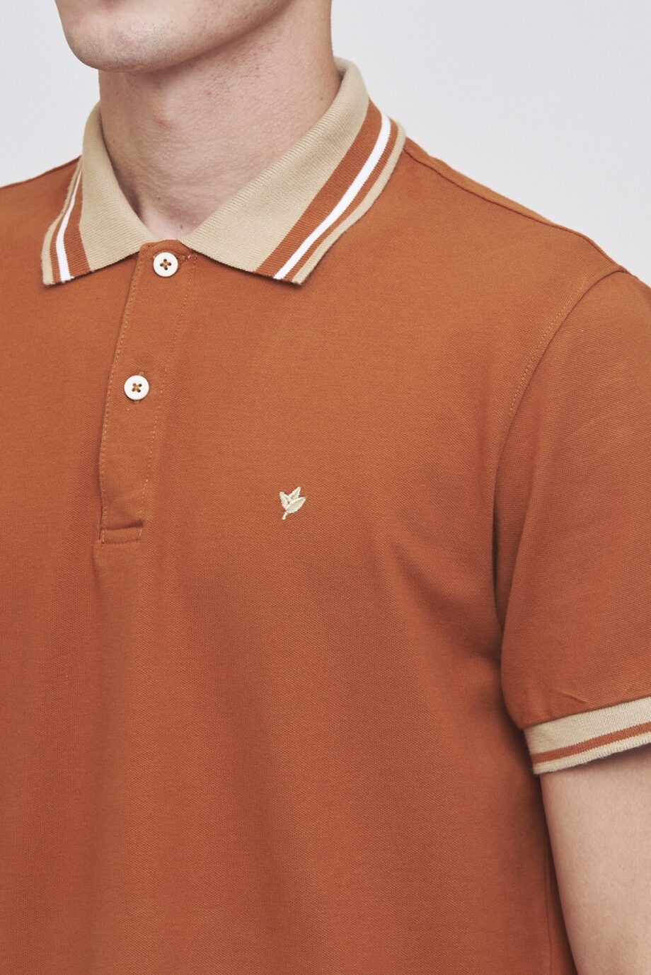 Polo cuello rayas anchas de piqué peruano